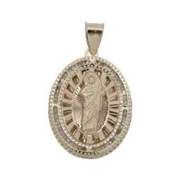 Dije Oro 10k San Judas Tadeo Diamantado con Zirconia - Imagen 1