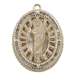 Dije Oro 10k San Judas Tadeo Diamantado con Zirconia - Imagen 2