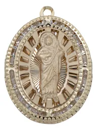 Dije Oro 10k San Judas Tadeo Diamantado con Zirconia - Imagen 2