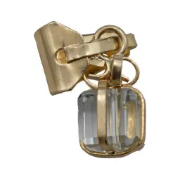 Dije Oro 10k Zirconia Celeste Cadena Delicada para Mujer - Imagen 3