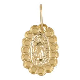 Dije Virgen de Guadalupe de Oro 10k con Zirconia 16 mm - Imagen 2