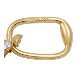 Dije Virgen de Guadalupe de Oro 10k con Zirconia 16 mm - Imagen 3