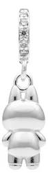 Dije Osito Plata .999 con Zirconia Diseño Kawaii - Imagen 2