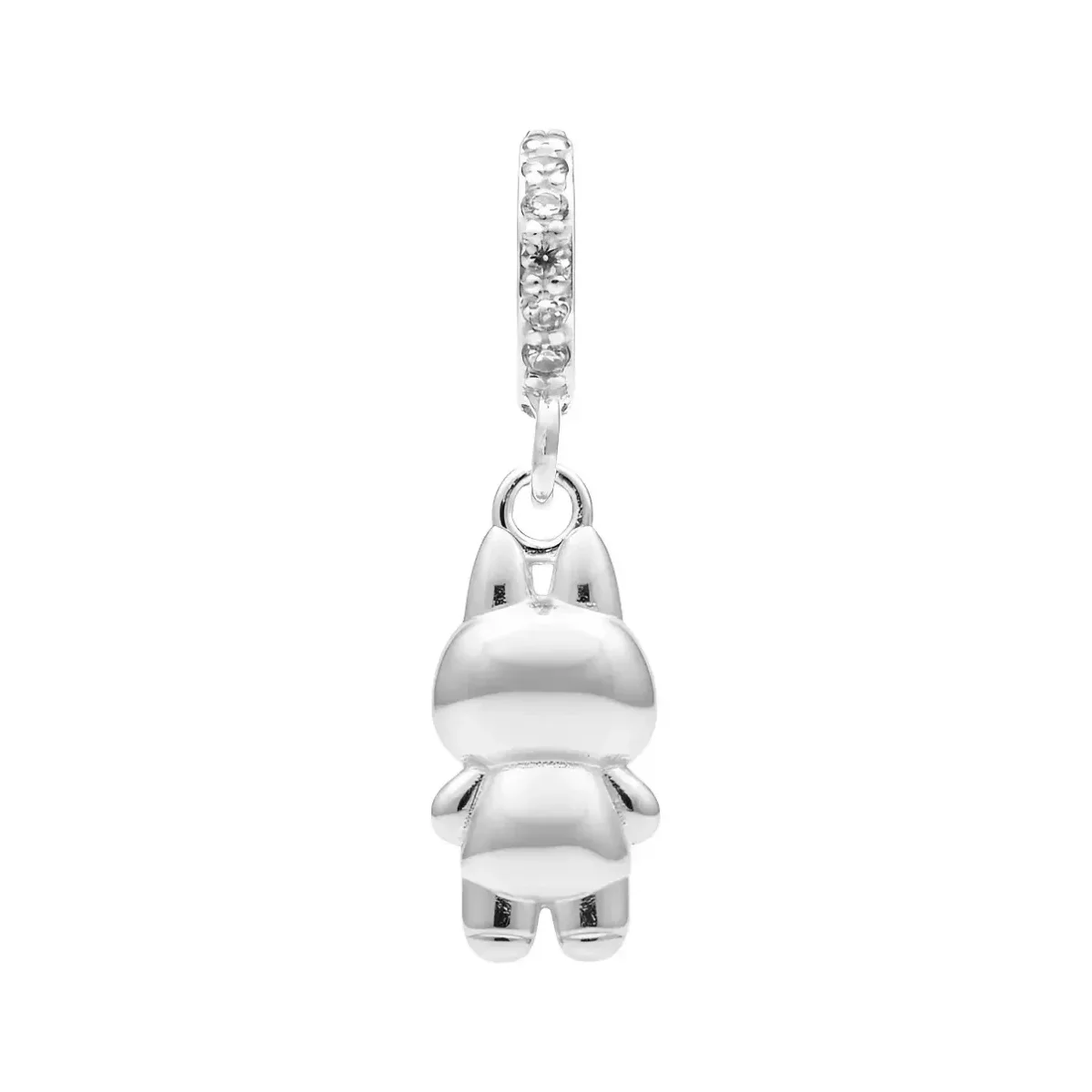 Dije Osito Plata .999 con Zirconia Diseño Kawaii - Imagen 2