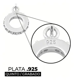 Dije Osito Plata .999 con Zirconia Diseño Kawaii - Imagen 3