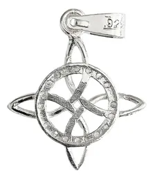 Dije Pack Tres Nudos de Bruja Plata 925 Zirconia Blanca Unisex - Imagen 4