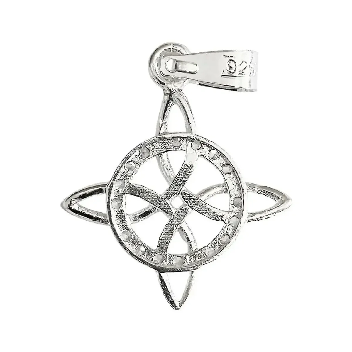 Dije Pack Tres Nudos de Bruja Plata 925 Zirconia Blanca Unisex - Imagen 4