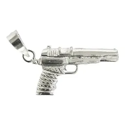 Dije Pistola Plata 925 Acabado Brillante Unisex - Imagen 1