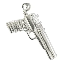 Dije Pistola Plata 925 Acabado Brillante Unisex - Imagen 3