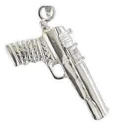 Dije Pistola Plata 925 Acabado Brillante Unisex - Imagen 3