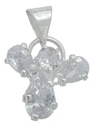 Dije Plata 925 Angelito con Zirconia Blanca Mujer - Imagen 1
