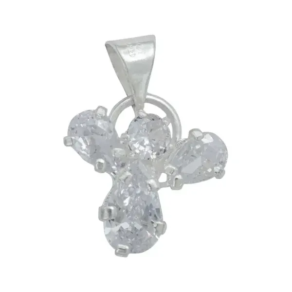 Dije Plata 925 Angelito con Zirconia Blanca Mujer - Imagen 1