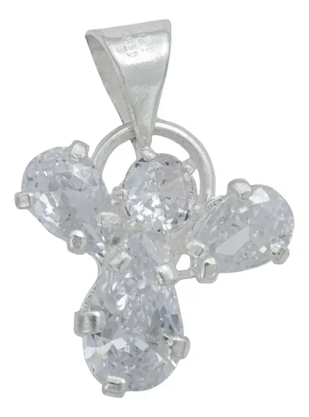 Dije Plata 925 Angelito con Zirconia Blanca Mujer - Imagen 1