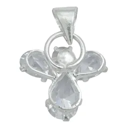 Dije Plata 925 Angelito con Zirconia Blanca Mujer - Imagen 2