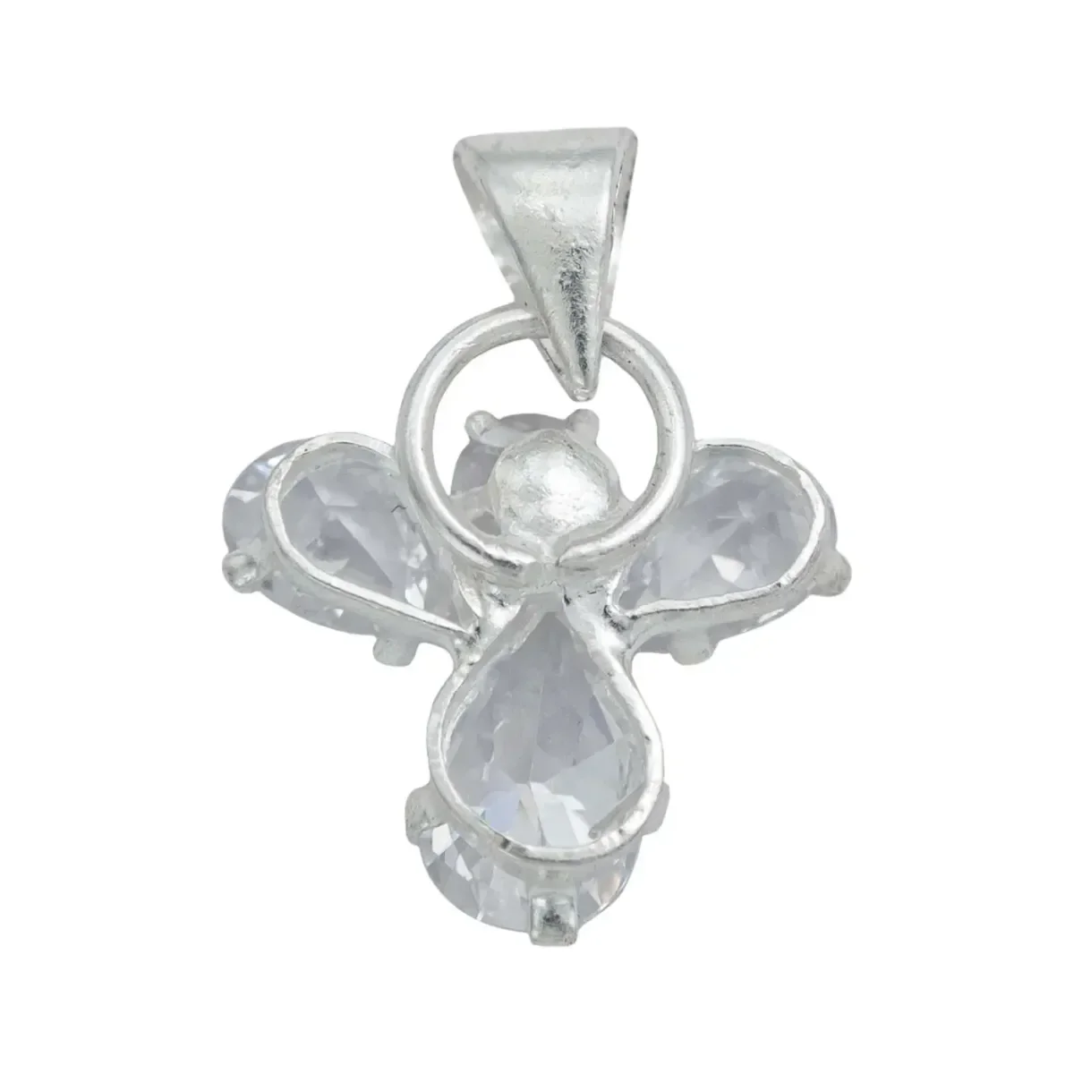 Dije Plata 925 Angelito con Zirconia Blanca Mujer - Imagen 2