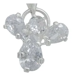 Dije Plata 925 Angelito con Zirconia Blanca Mujer - Imagen 3