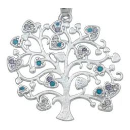 Dije Plata 925 Árbol de la Vida con Zirconia Multicolor - Imagen 3