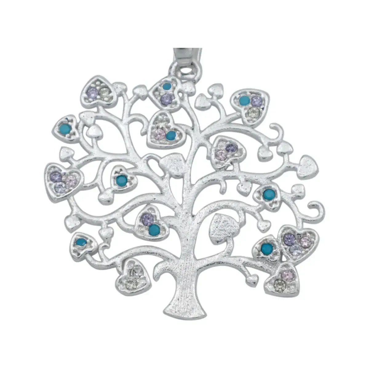 Dije Plata 925 Árbol de la Vida con Zirconia Multicolor - Imagen 3