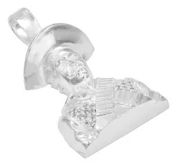 Dije Plata .925 Busto Emiliano Zapata con Zirconia Clara - Imagen 5