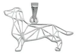 Dije Plata 925 Calado Diseño Perro Mascota para Collar - Imagen 2