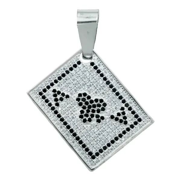 Dije Plata 925 Carta de Póker para Hombre Estilo Moderno - Imagen 1