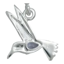Dije Plata 925 Colibrí con Zirconia Violeta - Imagen 4