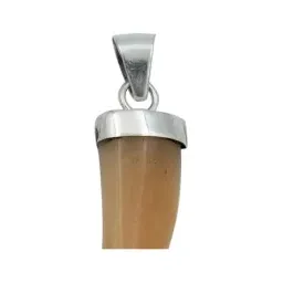 Dije Plata 925 Colmillo con Piedra Natural Naranja para Hombre - Imagen 4