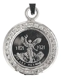 Dije Medalla Centenario México con Zirconia Plata .999 - Imagen 4