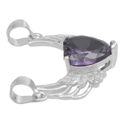 Dije Plata 925 Corazón Alas con Zirconia Violeta - Imagen 6