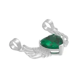 Dije Plata 925 Corazón con Alas Zirconia Verde Joyería Mexicana - Imagen 3