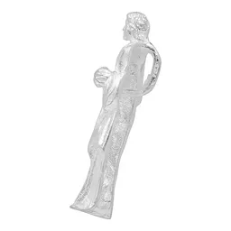 Dije Plata 925 Cristo Sagrado Corazón Liso Pulido Espejo - Imagen 3