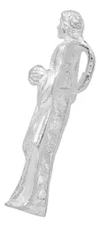 Dije Plata 925 Cristo Sagrado Corazón Liso Pulido Espejo - Imagen 3