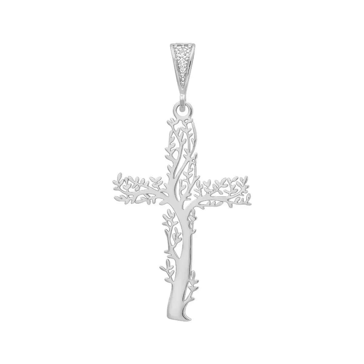 Colgante Cruz Árbol Vida Plata .925 calado, joyería con significado para mujer. Maxi accesorio de plata mexicana, diseño arte