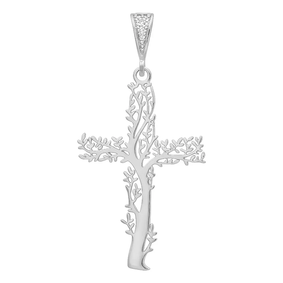 Colgante Cruz Árbol Vida Plata .925 calado, joyería con significado para mujer. Joya de plata mexicana, hipoalergénica, diseñ