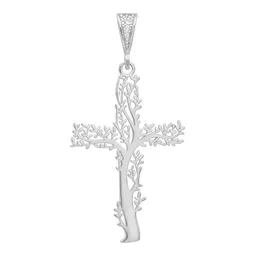 Dije Plata .925 Cruz Árbol de la Vida Calado - Imagen 2
