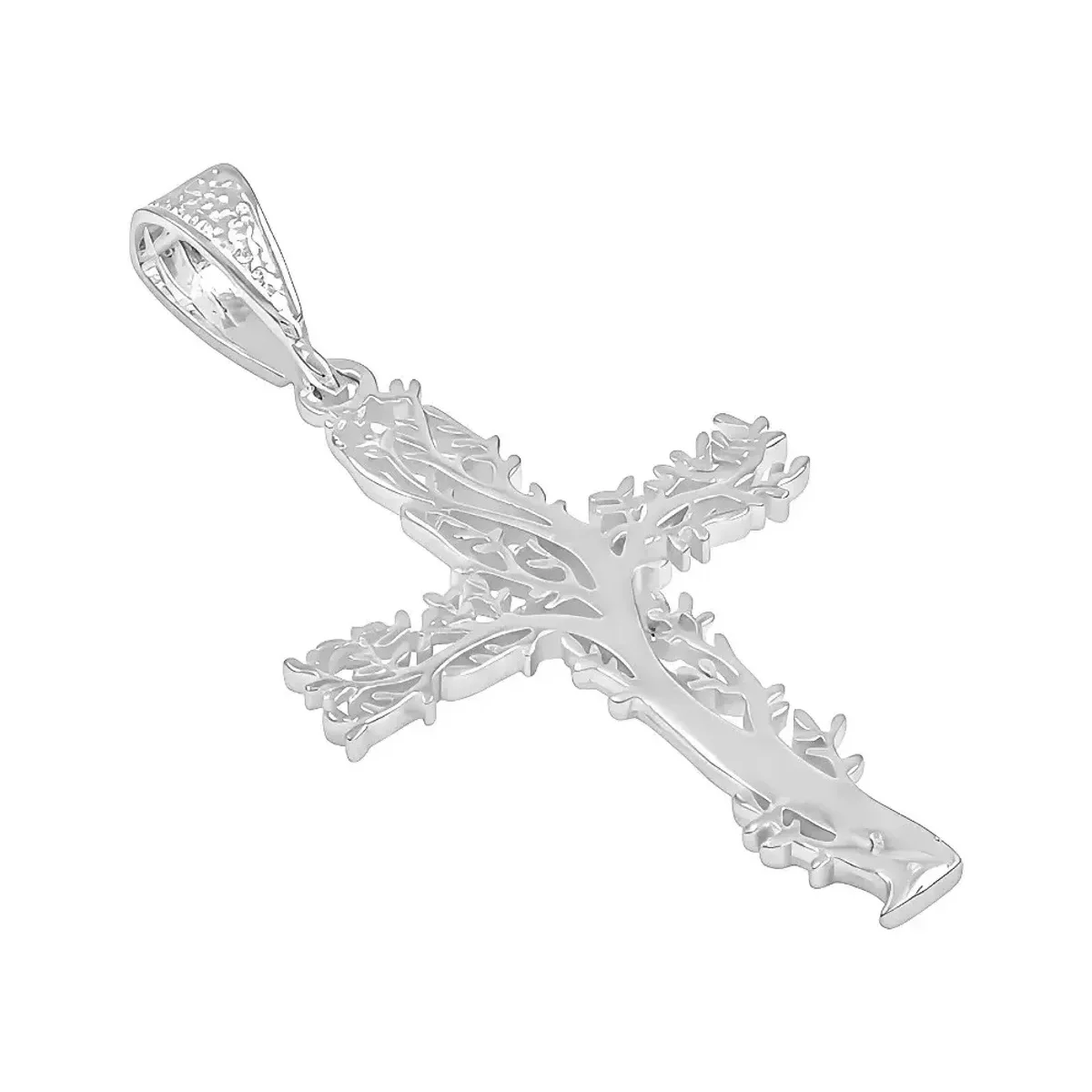 Dije Plata .925 Cruz Árbol de la Vida Calado - Imagen 3