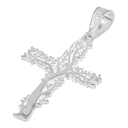 Dije Plata .925 Cruz Árbol de la Vida Calado - Imagen 4