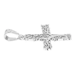 Dije Plata .925 Cruz Árbol de la Vida Calado - Imagen 6