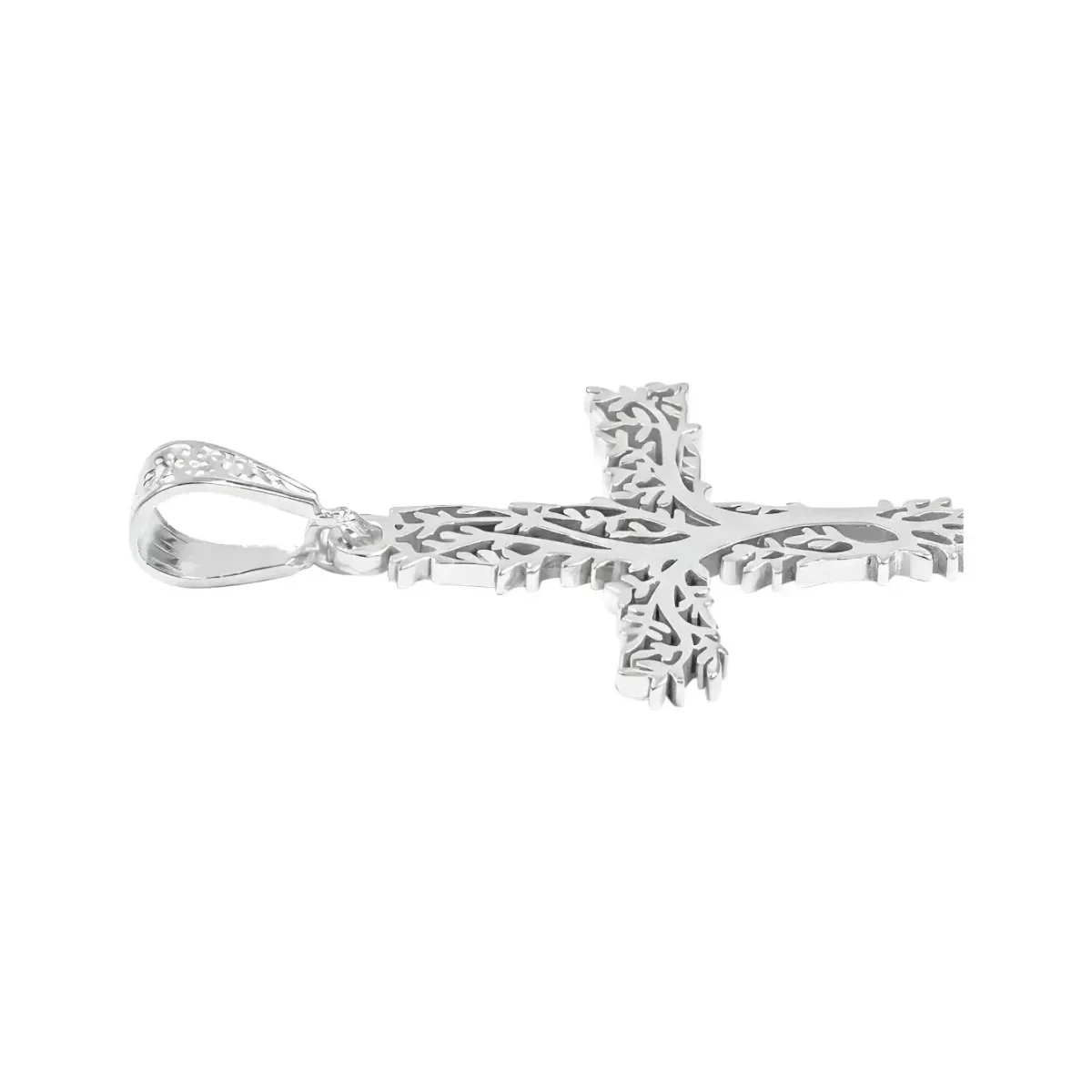 Dije Plata .925 Cruz Árbol de la Vida Calado - Imagen 6