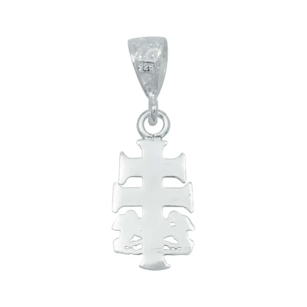 Dije Plata 925 Cruz Caravaca Cristo Ángel para Hombre - Imagen 3