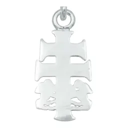 Dije Plata 925 Cruz Caravaca Cristo Ángel para Hombre - Imagen 4