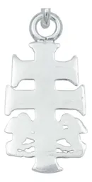 Dije Plata 925 Cruz Caravaca Cristo Ángel para Hombre - Imagen 4