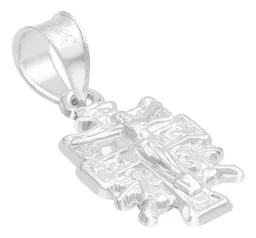 Dije Plata 925 Cruz Caravaca Troquelada con Cristo y Ángeles - Imagen 3