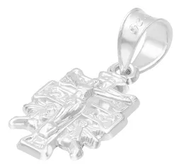 Dije Plata 925 Cruz Caravaca Troquelada con Cristo y Ángeles - Imagen 4