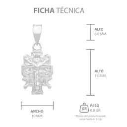 Dije Plata 925 Cruz Caravaca Troquelada con Cristo y Ángeles - Imagen 7