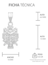 Dije Plata 925 Cruz Caravaca Troquelada con Cristo y Ángeles - Imagen 7