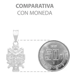 Dije Plata 925 Cruz Caravaca Troquelada con Cristo y Ángeles - Imagen 8