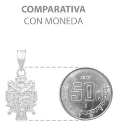 Dije Plata 925 Cruz Caravaca Troquelada con Cristo y Ángeles - Imagen 8