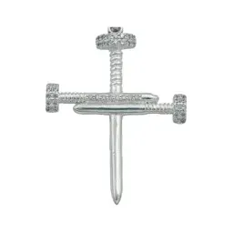 Dije Plata 925 Cruz Clavos con Zirconia para Hombre - Imagen 2
