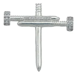 Dije Plata 925 Cruz Clavos con Zirconia para Hombre - Imagen 3